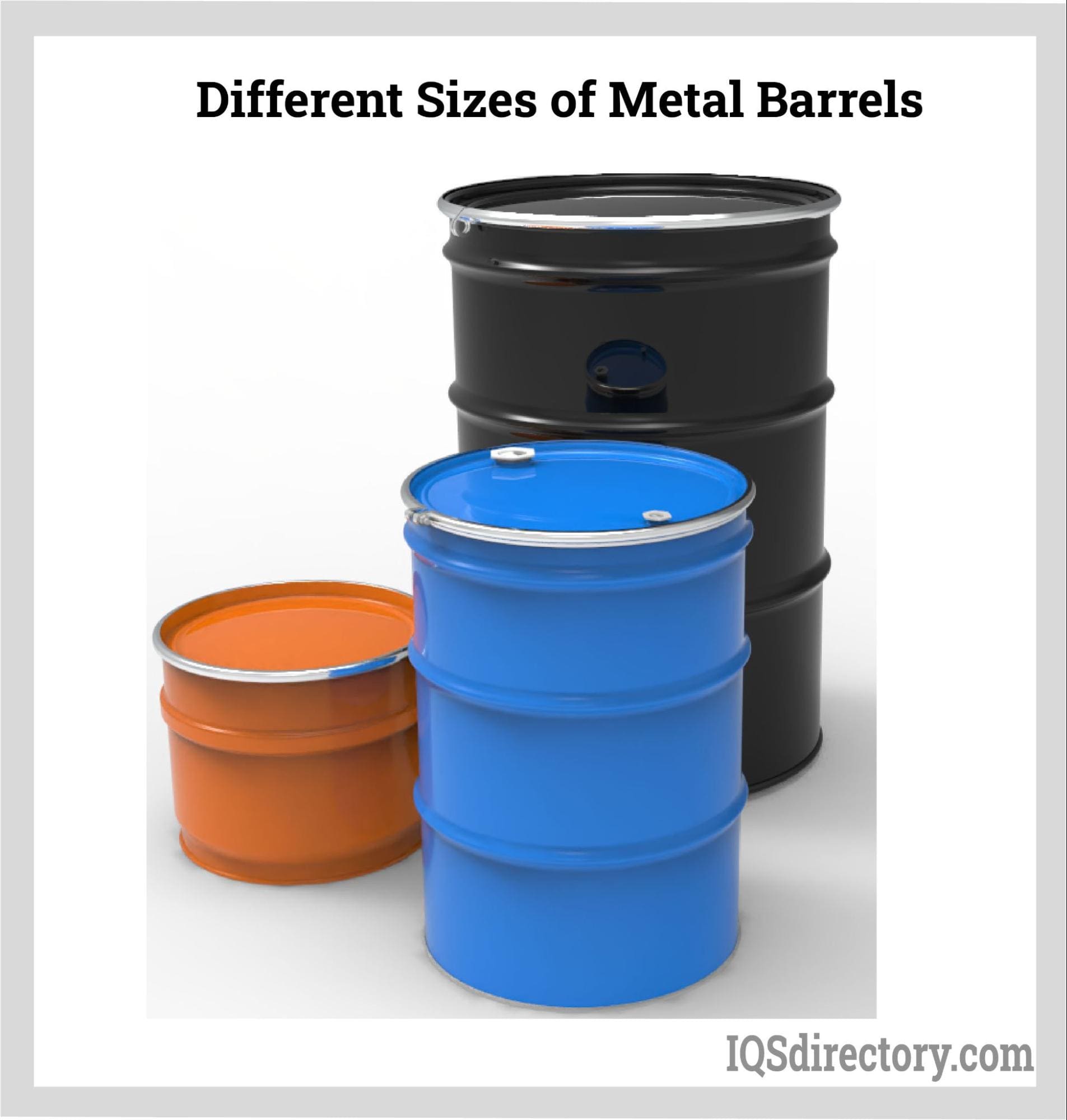 https://www.iqsdirectory.com/articles/55-gallon-drum/plastic-barrels/different-sizes-of-metal-barrels.jpg