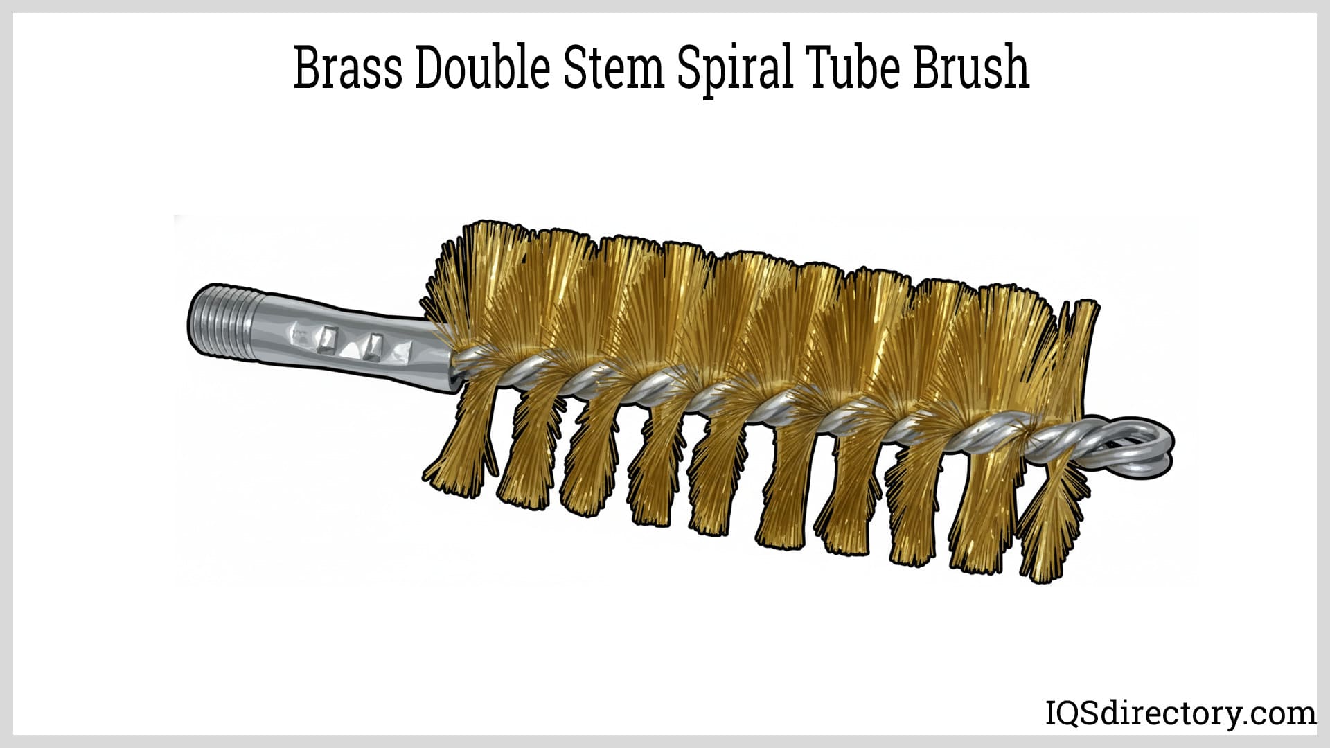 Brass Double Stem Spiral Tube Brush