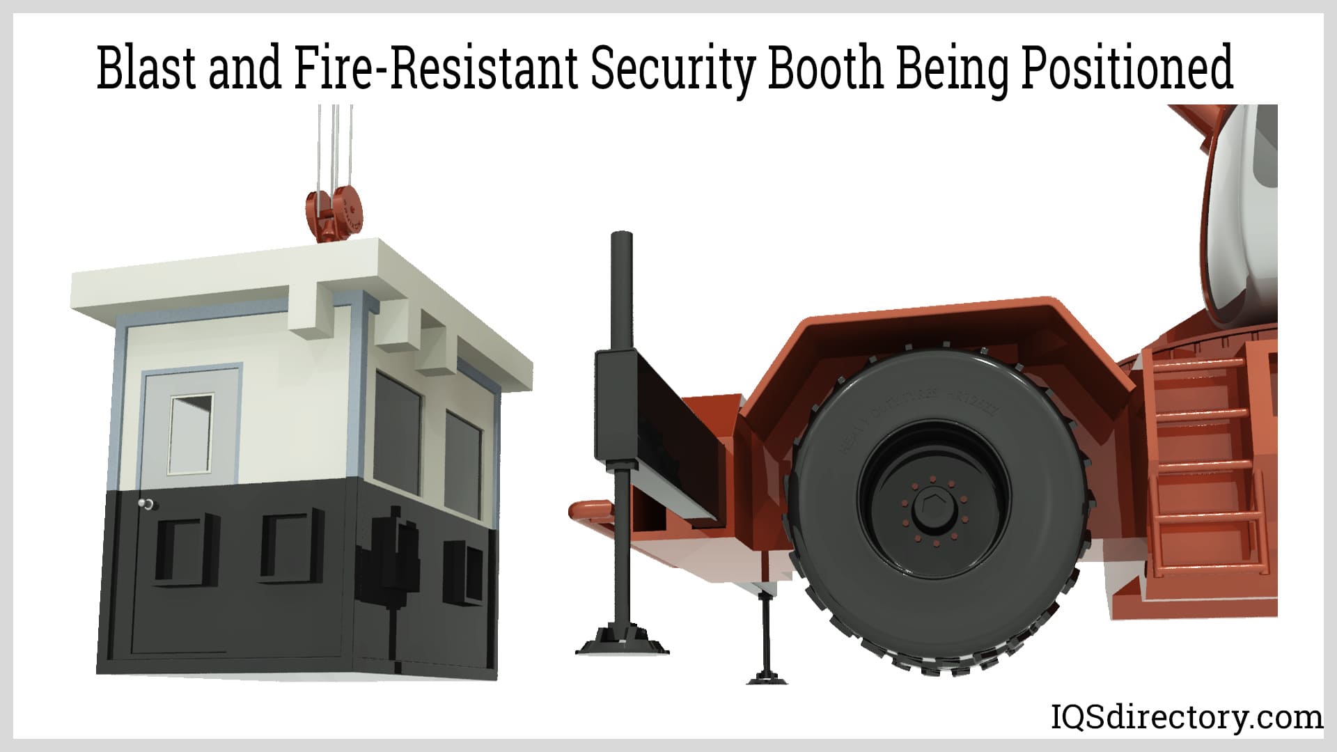 Blast and Fire-Resistant Security Booth Being Positioned