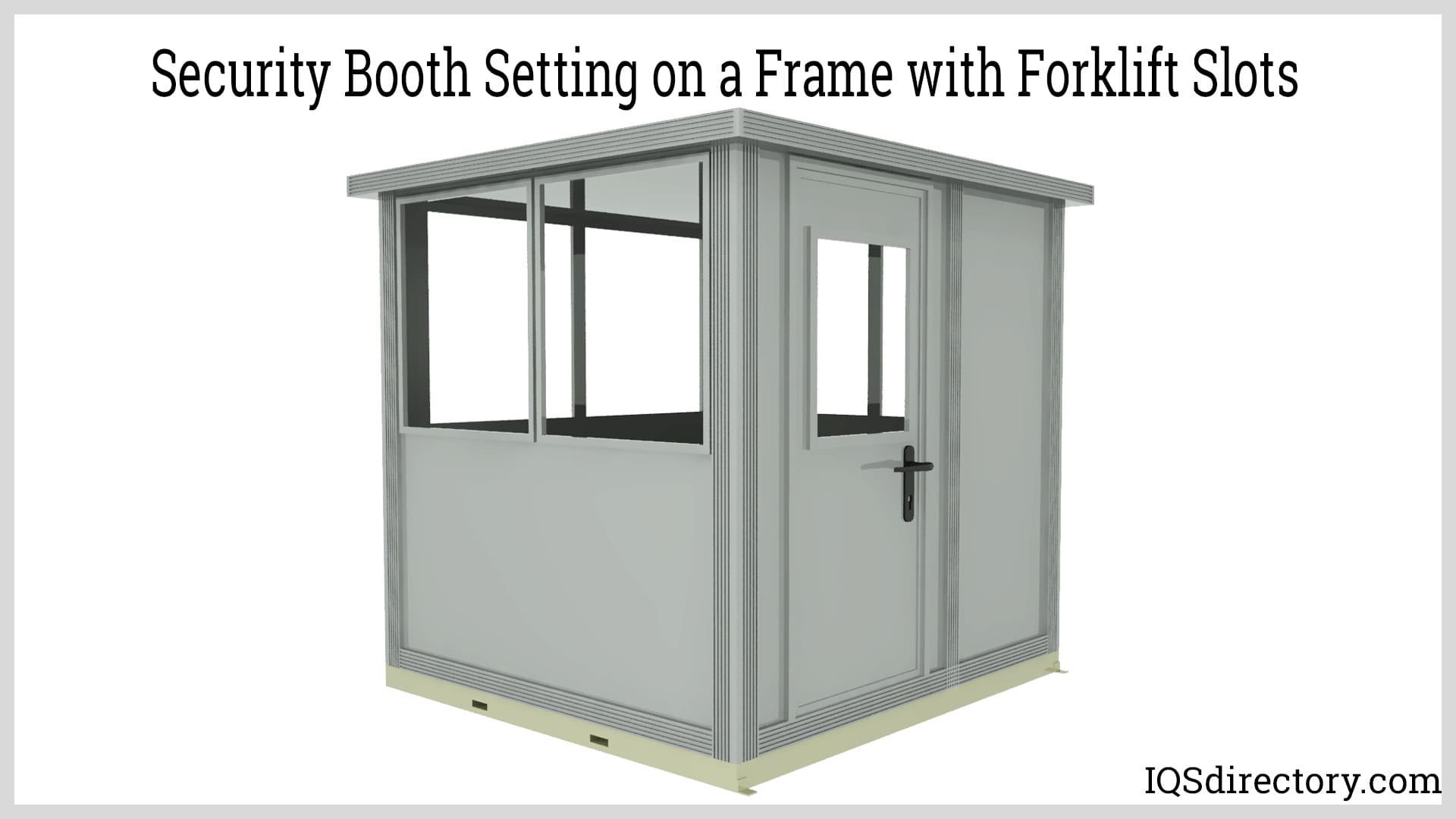 Security Booth Setting on a Frame with Forklift Slots